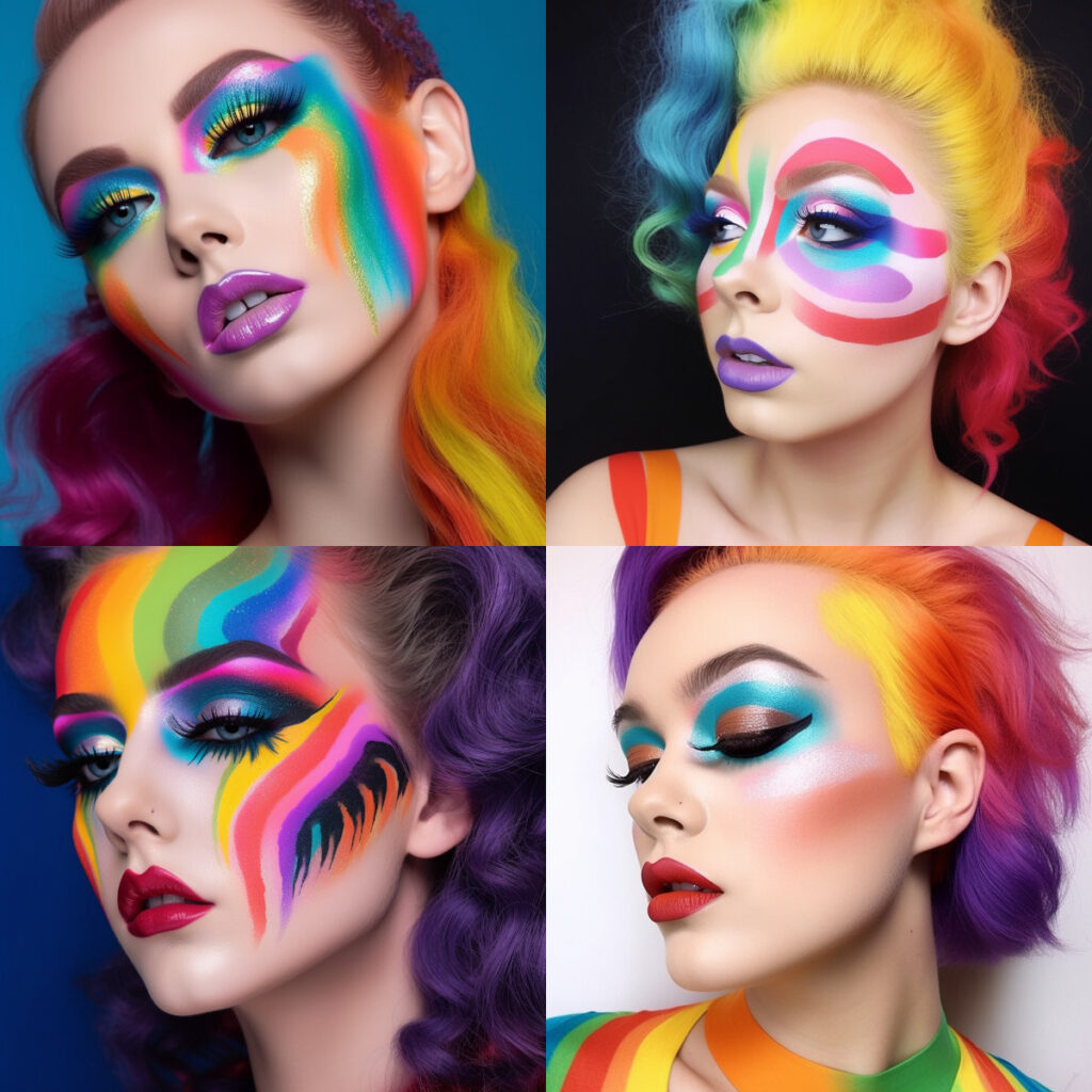 Maquiagem de arco-íris