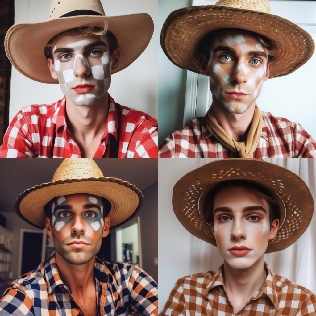 Maquiagem de festa junina masculina